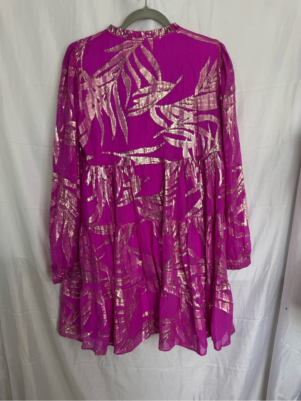 Lilly Pulitzer Sarita Silk Palm-Print Tiered Dress Size 6 - Picture 5 of 5